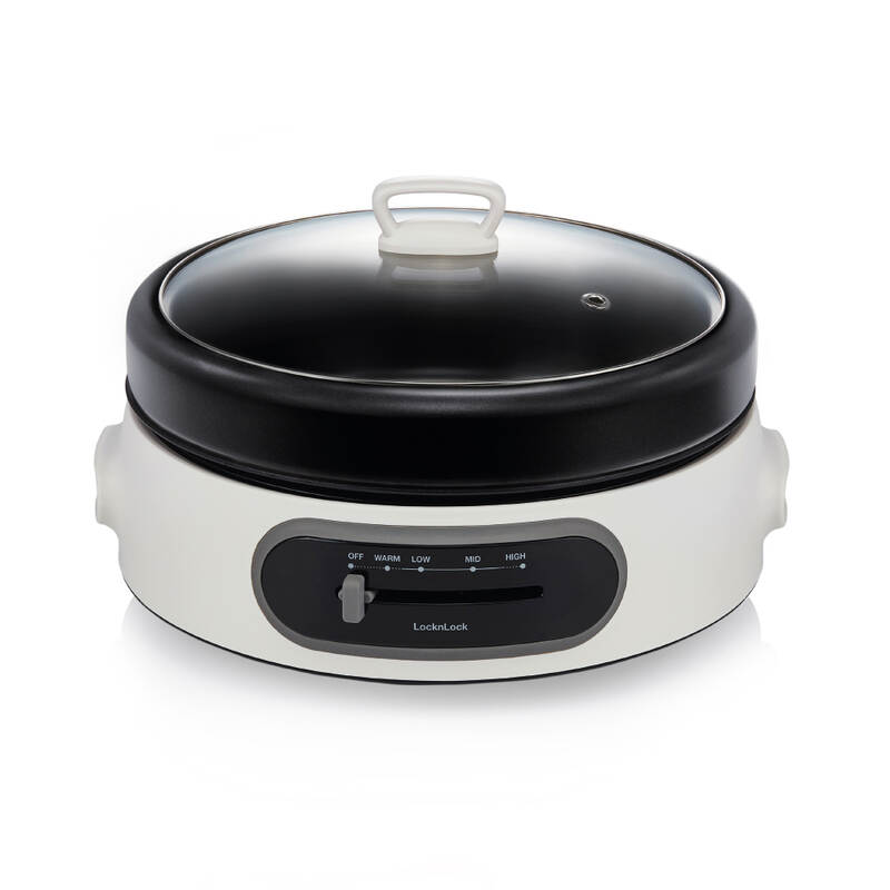 [Áp voucher 8%] NồI ĐiệN Đa Năng Locknlock Multi Cooker 220 - 240V, 50/60Hz, 1300 - 1500W, 4L - Màu Trắng - EJP544WHT, , large image number null